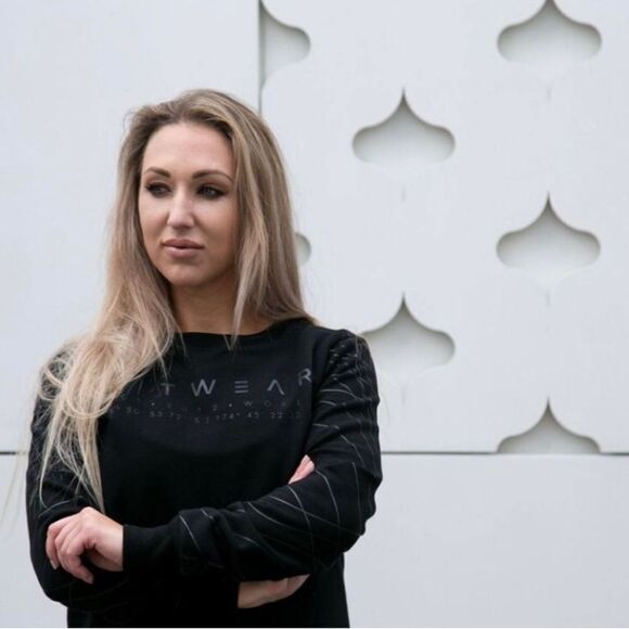 FITWEAR FASHION - NWT L Sz M+ (12) Long Sleeve Slouch Top (Fleece Lined) - Picture 8 of 16